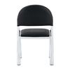 Set of 2 Modern Dining Chairs, Upholstered Chair with Semi-Circular Backrest, PU Leather & Metal Legs, Chairs Only Included, No Table, 80cm High