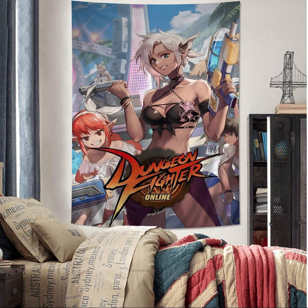 DDungeon AAnd FFighter Cartoon Tapestry Home Decoration hippie bohemian decoration divination Home Decor