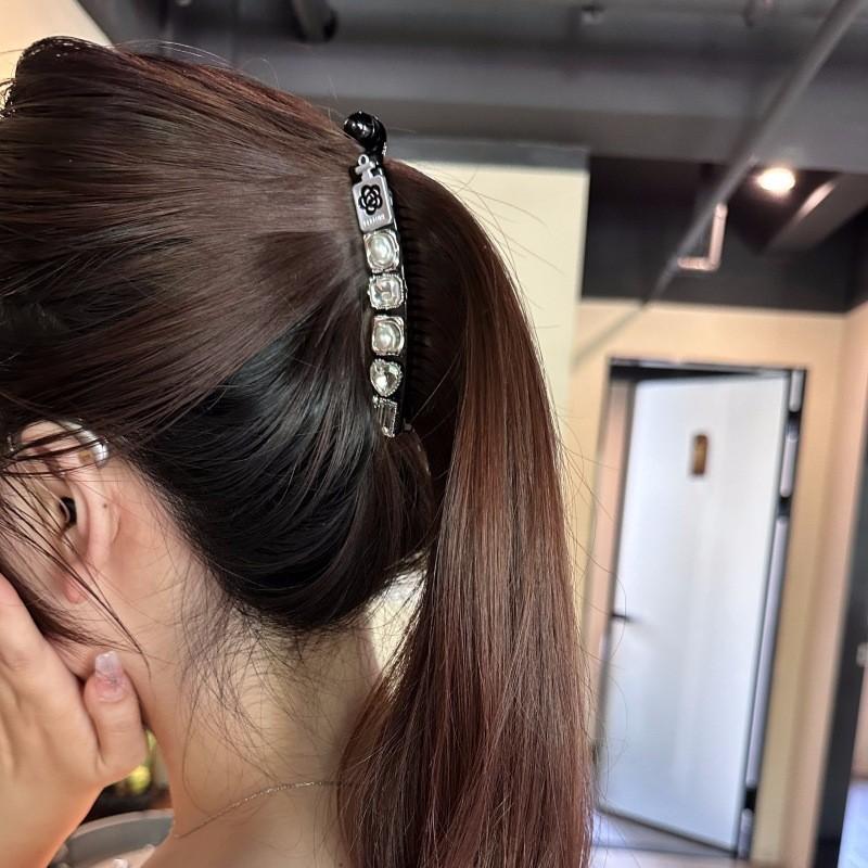 Kamelia Pionowy Klips Klips Bananowy Koreańskie Nowe Akcesoria do Włosów Premium Cyrkonia Klips do Kucyka Spinka do Włosów Elegancka Spinka do Włosów