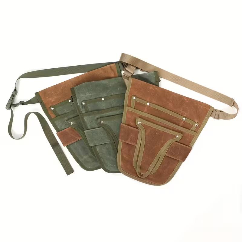 Multifunctional Gardening Tool Belt Bag - Canvas Tool Bag, Portable, Durable, Unisex, Multi-Pocket Storage Tool Waist Bag
