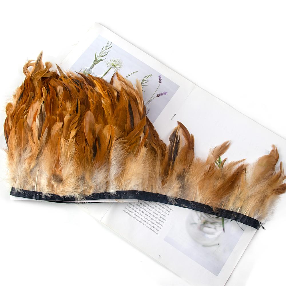 1 Meter Weiße Hahnenfedern Besatz Fransen 10-15cm Federn Band zum Nähen Karnevalskleidung Dekoration Accessoires Handwerk