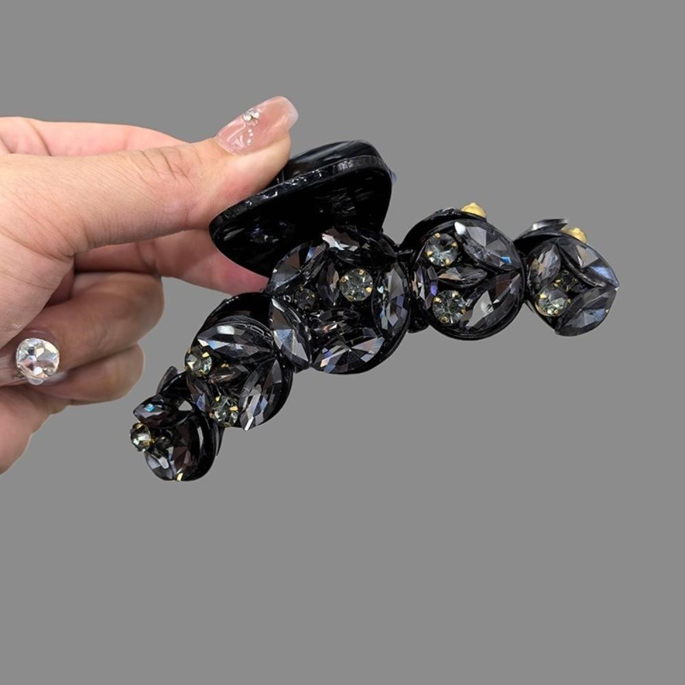 High-end Colorful Rhinestone Hair Clip Elegant Temperament Shark Clip Hairpin Hair Accessories