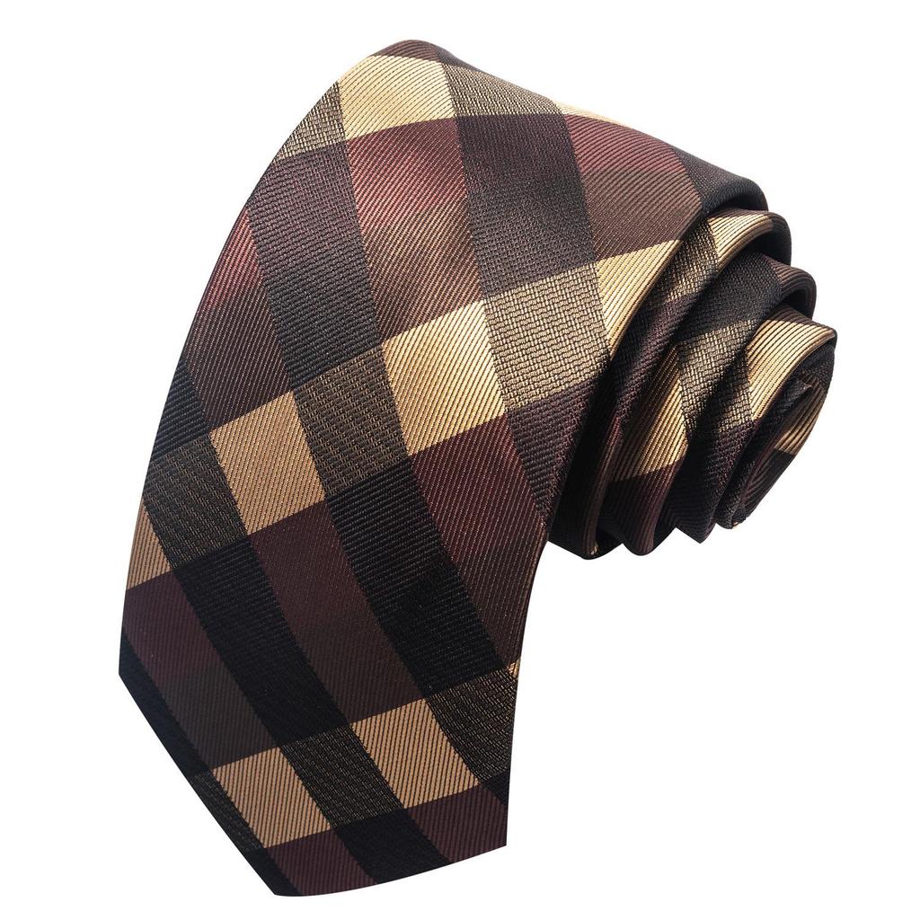 Spring/Summer Blue Series Men's Yarn-Dyed Jacquard Tie - British Style, Hand-Tied, Business Fashion
