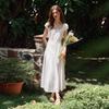 Olrain French Elegant Square Neck Midi Dress
