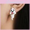 Unique Ghost Shaped Earrings Eye-catching Glow In The Dark Alloy Jewelry For Halloween