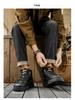 Men's Winter Fleece-Lined Martin Work Boots - Trendy, Versatile, Warm, Thickened Casual Short Boots