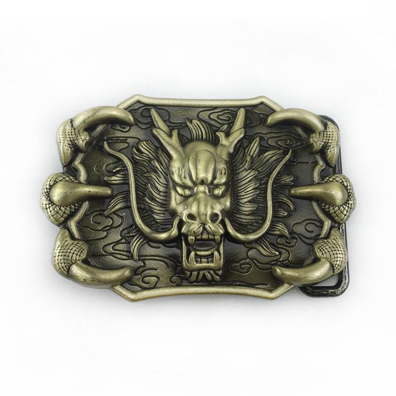 Custom Zinc Alloy Dragon Belt Buckle for Men s Trousers
