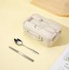 Wheat Straw Insulated Microwave-Safe Bento Lunch Box for Office & Students