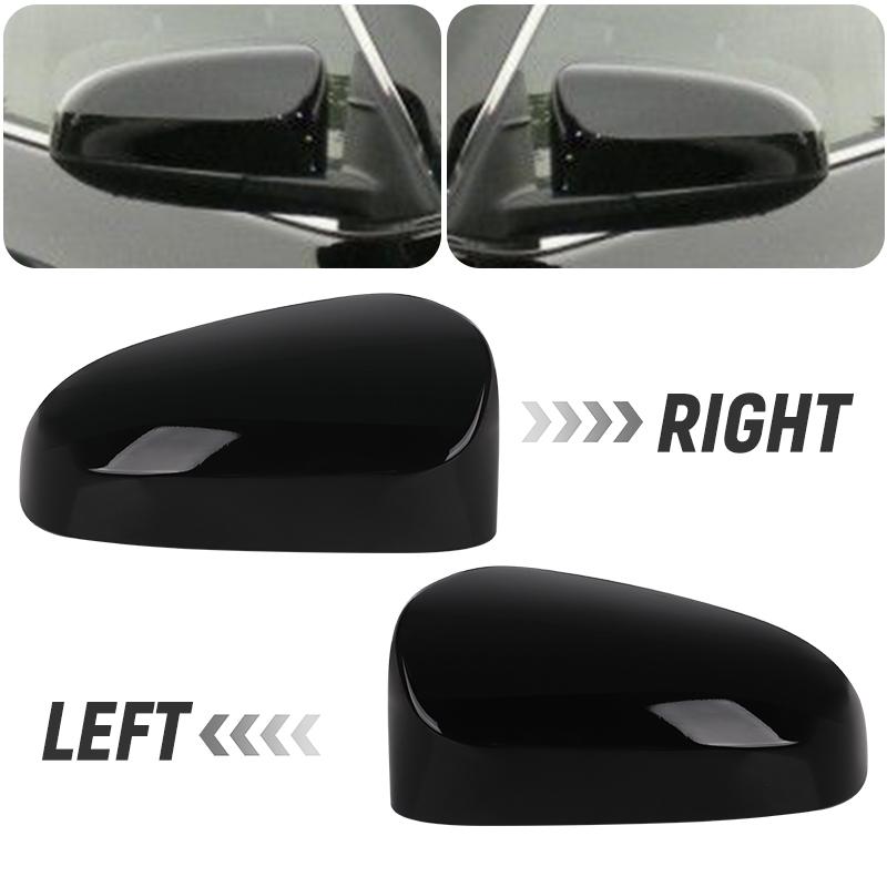Car Side Wing Rearview Mirror Cover Cap Glossy Black White for Toyota Camry W/O Signal Light 2012 2013 2014 2015 2016 2017 US
