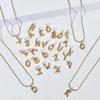 Stainless Steel Trendy 26-Letter Necklace: European & American Celebrity Style Clavicle Chain