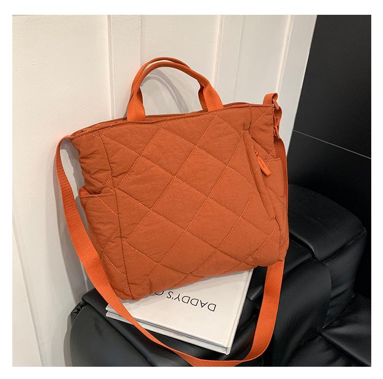 Spring and summer new casual fashion tote bag soft bag Japanese large capacity lightweight shoulder messenger bag shopping bag