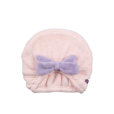 Carari Microfiber Hair Drying Towel Cap - Quick Dry, Ultra Absorbent [3x], Soft Marshmallow Feel, Pink