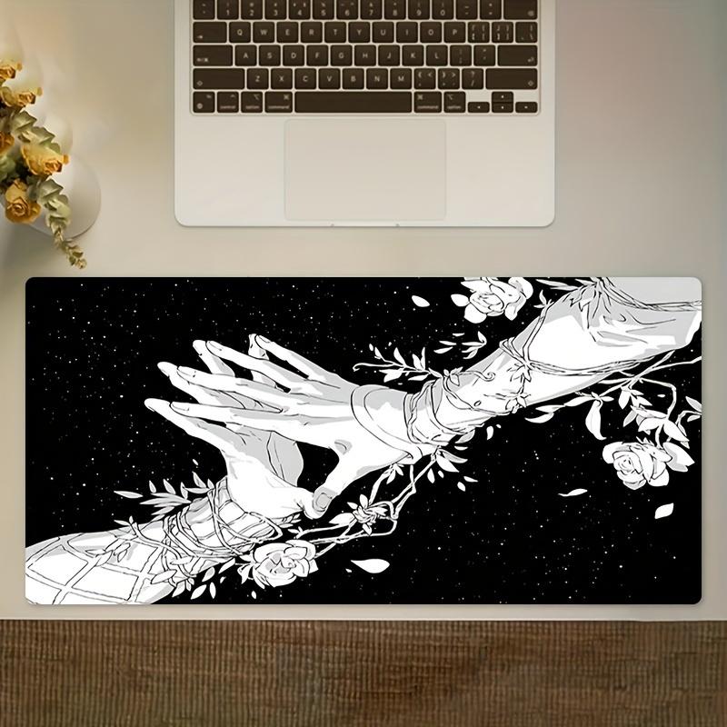 Large NonSlip Natural Rubber Gaming Office Desk Suitable for PC Keyboard Mouse Washable Computer Mousepad with Vine 800x400x2mm