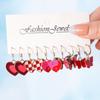 Cute Enamel Love Heart Drop Earrings for Women Girls Animal Flower Butterfly Earrings Kids Jewelry Set Gifts