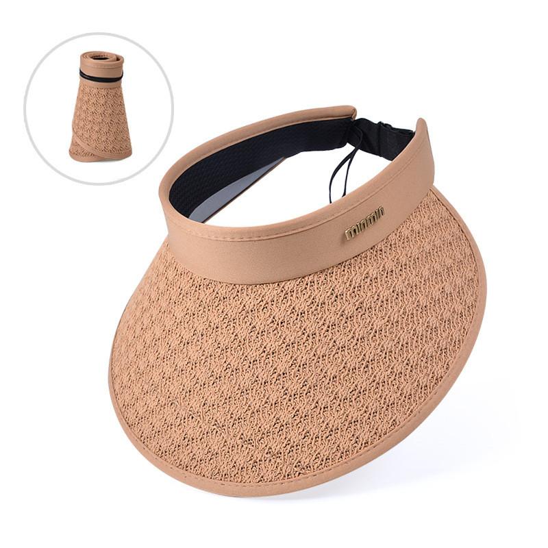 Summer Sun Protection Hat With Large Brim For Outdoor Activities In Breathable Paper Mesh Fabric