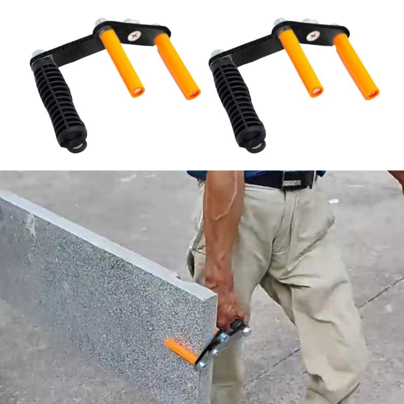 2Pcs Carrying Clamps Plasterboard Lifter Plasterboard Carriers for Plywood Sheet Moving Stone Glass Board Slabs Workshop