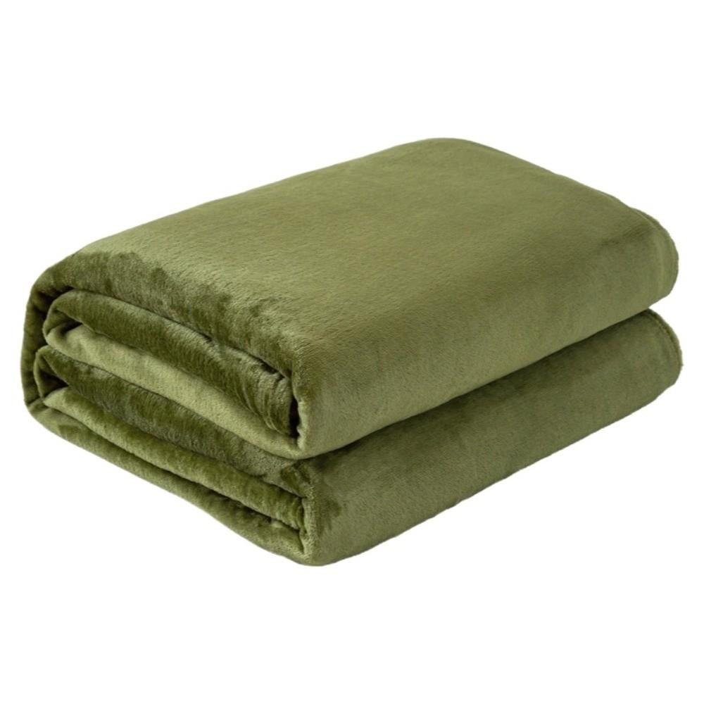 Skin-friendly Flannel Blanket Solid Color Bed Sheet Sofa Blanket Summer Sleep Blanket  Bedroom