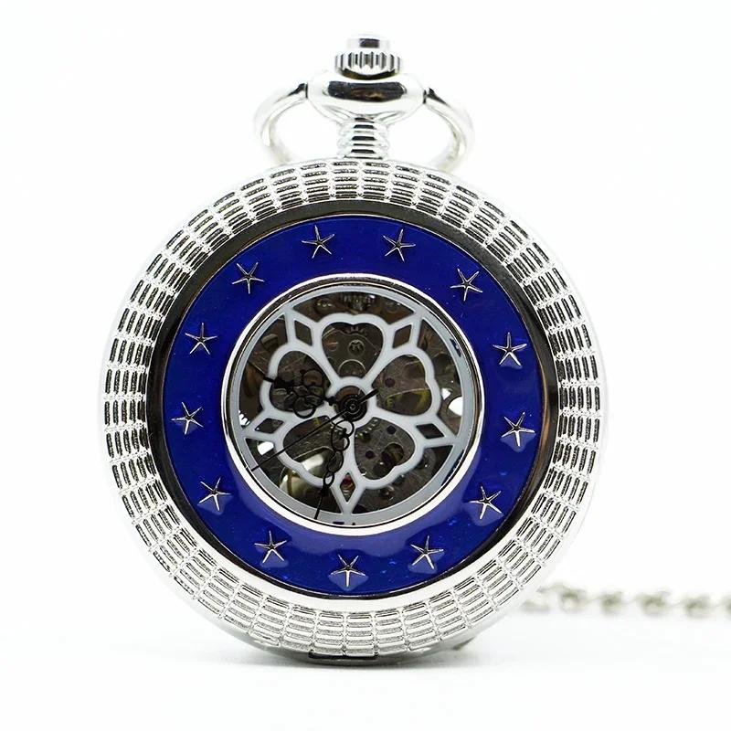 

PJX1690 Fashion Silver/Brown/Gold Vintage Mechanical Pocket Watch Mens Womens Collection Antique with Chain Watches Reloj срібний