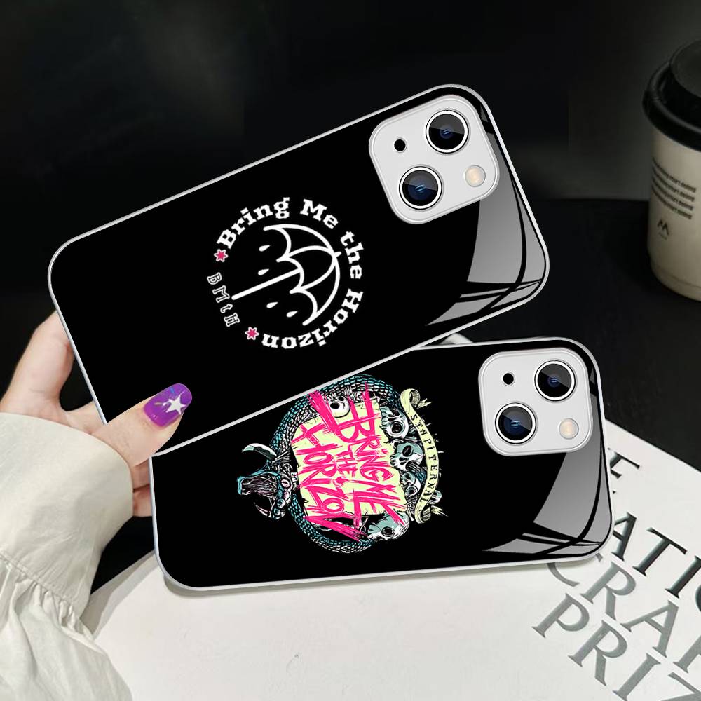 B-Bring M-Me The B-BMTH H-Horizon For IPhone 14 13 12 Mini 11 Pro XS Max X XR 14 Plus Tempered Glass Cover