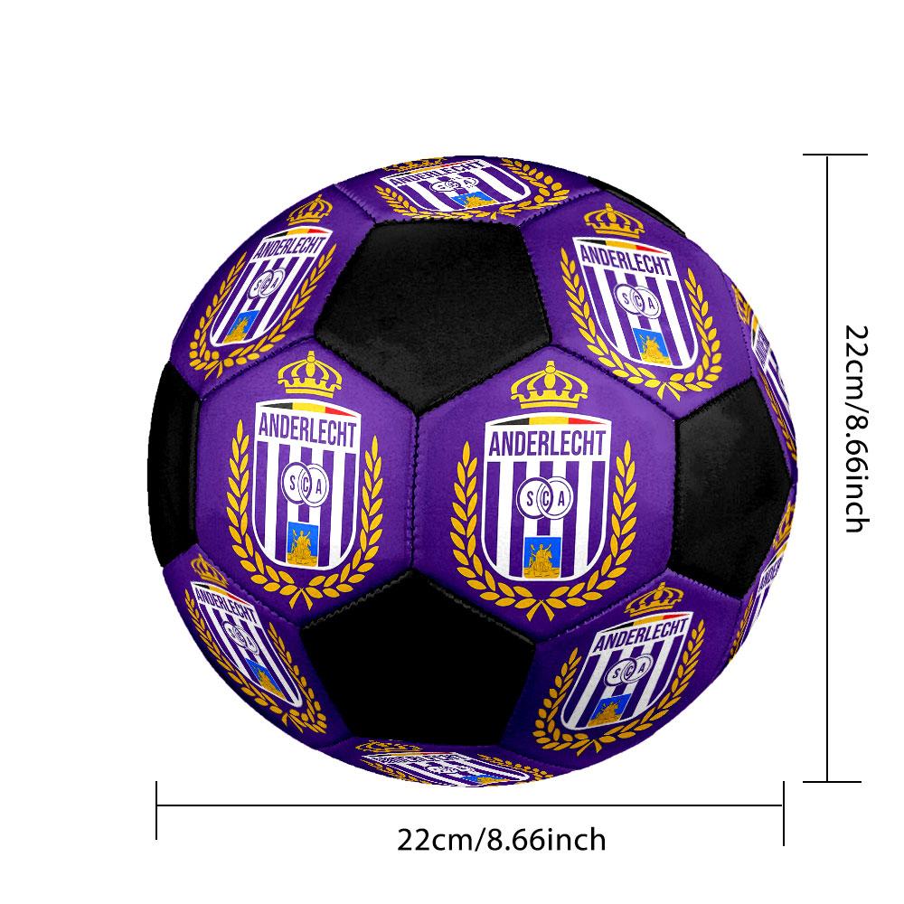 1 pz Pallone da Calcio Royal Sporting Club Anderlecht Taglia 5 Pallone da Calcetto Indoor alla Moda Colorato Gioco in Cortile - Ottimo Regalo per Appassionati di Sport HE51