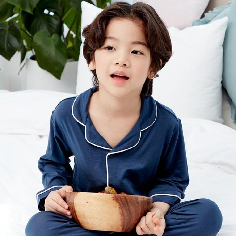 Organicmom Tc Navy Long Kids Sleepwear Mhsssw07 110
