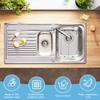 Kitchen Sink Grid Stainless Steel Sink Protectors Double Bowl Sink Bottom Grid Versatile Dishes Drainer Grid Fits Sink 13x12''