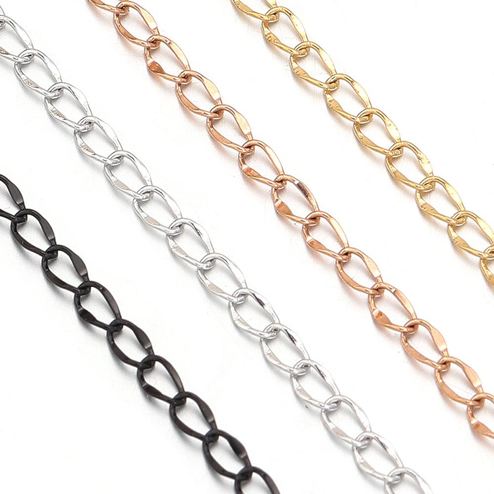 10Yards/Roll Stainless Steel Extension Chain Bulk Tail Chains For Jewelry Making DIY Bracelets Necklace Accessories Wholesale