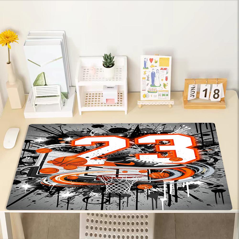 Basketball Theme Mouse Pad, Non Slip Rubber Base, Multifunctional Office & Home Decor, Perfect for Workspace Personalization.