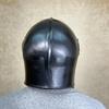 Black Barbuta Knight  with Visor  Steel Medieval Armor for , Cosplay, Halloween, and Collectible Display Prop