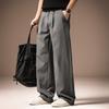 High-end American Drop-feeling Scimitar Casual Pants Men's Summer Thin Cool Simple Straight Loose Wide-leg Pants