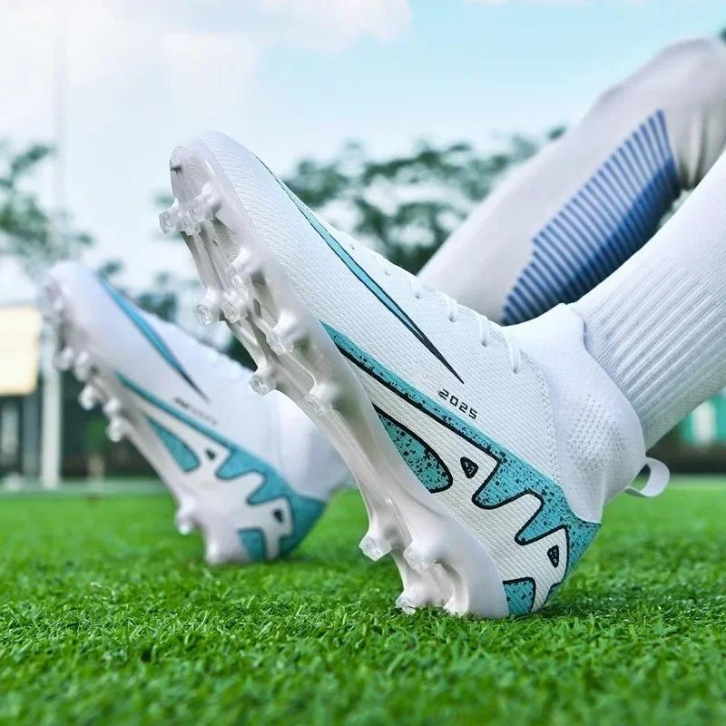 Original Men Soccer Shoes Professional TF/FG Boys Football Shoes Grass Indoor Training Mens Unisex Non-Slip Football Field Boots