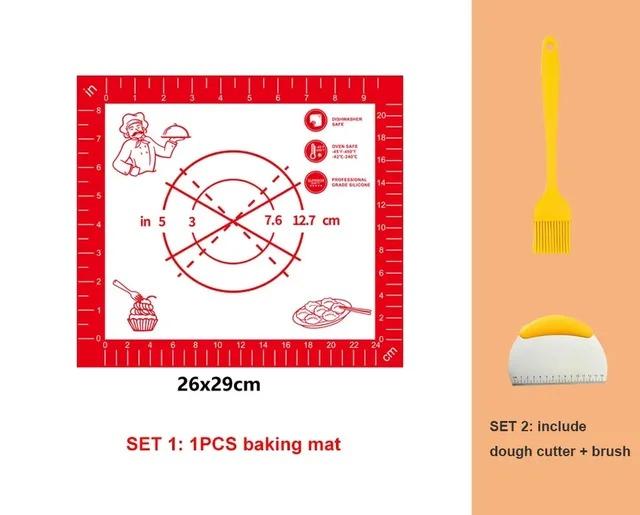 

NEW Silicone Baking Mat Pizza Dough Maker Pastry Kitchen Gadgets Utensils Bakeware Kneading Baking Supplies Cooking Tools