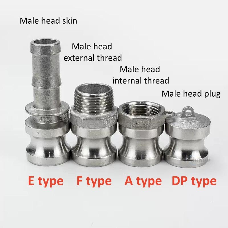 1/2" 3/4" 1“ 304 Stainless Steel Garden Sprinkler camlock Fitting Adapter Barb Camlock Quick Disconnect For Hose Pumps Fittings