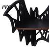 Decorative Wall Corner Mount Halloween Wooden Bat Shelf, Black Mounted Candle Holder Stand, Gothic Hanging Shelf Decor Display Rack for Home