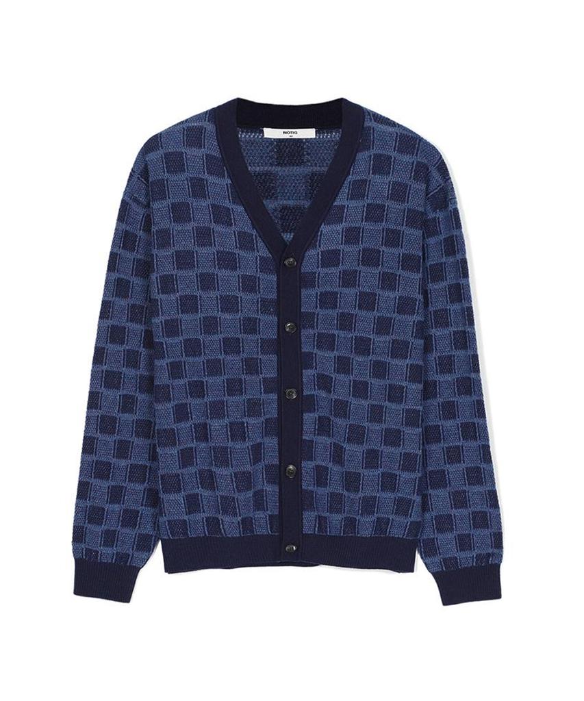 Notig Wool Blend Y Cardigan Navy_Okw3Swcd103N1