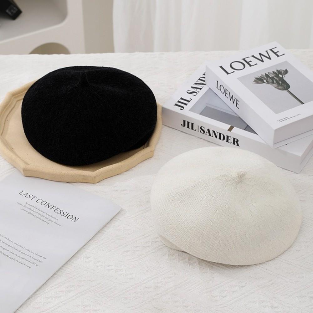 Warm Winter Wool Berets Hat Solid Color Felt Berets Fashion French Artist Hat for Women
