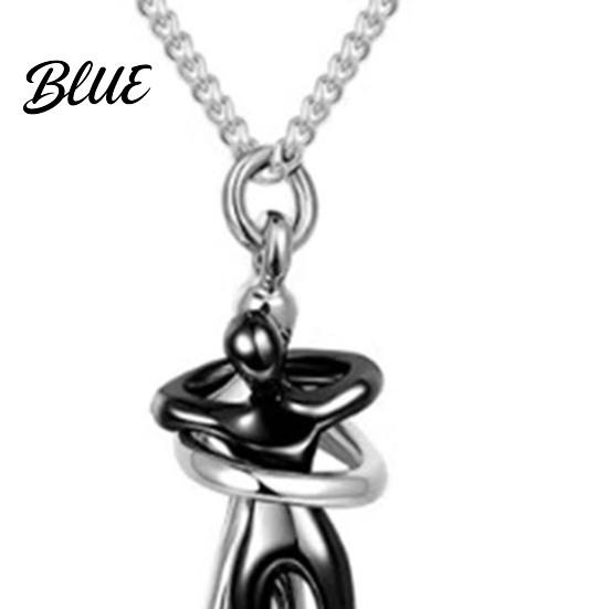 Love Necklace Couple Hugging Romantic Symbol Embrace Valentines Day Anniversaries