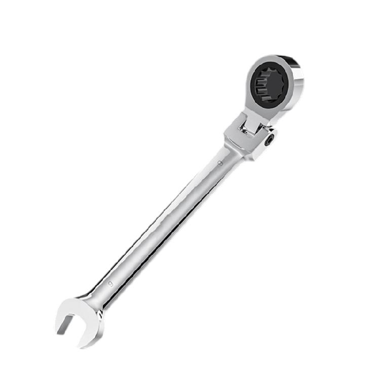 180 Degree Rotation Head Ratchets Spanner Double Head Design High Accurate Jaw Mirror Polish Alloy Steel Tool