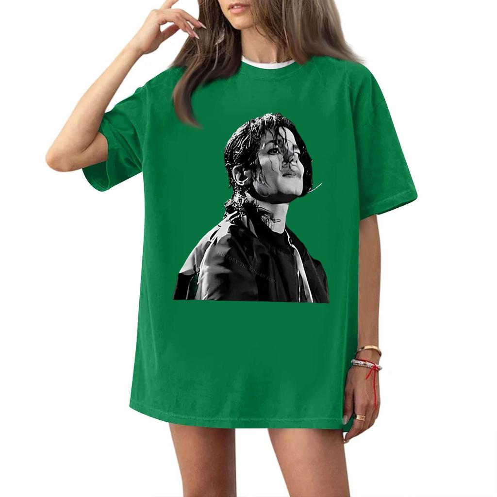 Women's Fashionable Casual Short Sleeved Printed T-Shirt Round Neck Top