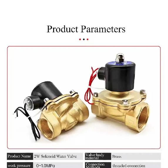Electric Solenoid Valve 1/4" 3/8" 1/2" 3/4" 1" DN8/10/15/20/25/50 Normally Closed Pneumatic for Water Oil Air 12V 24V 110V 220V