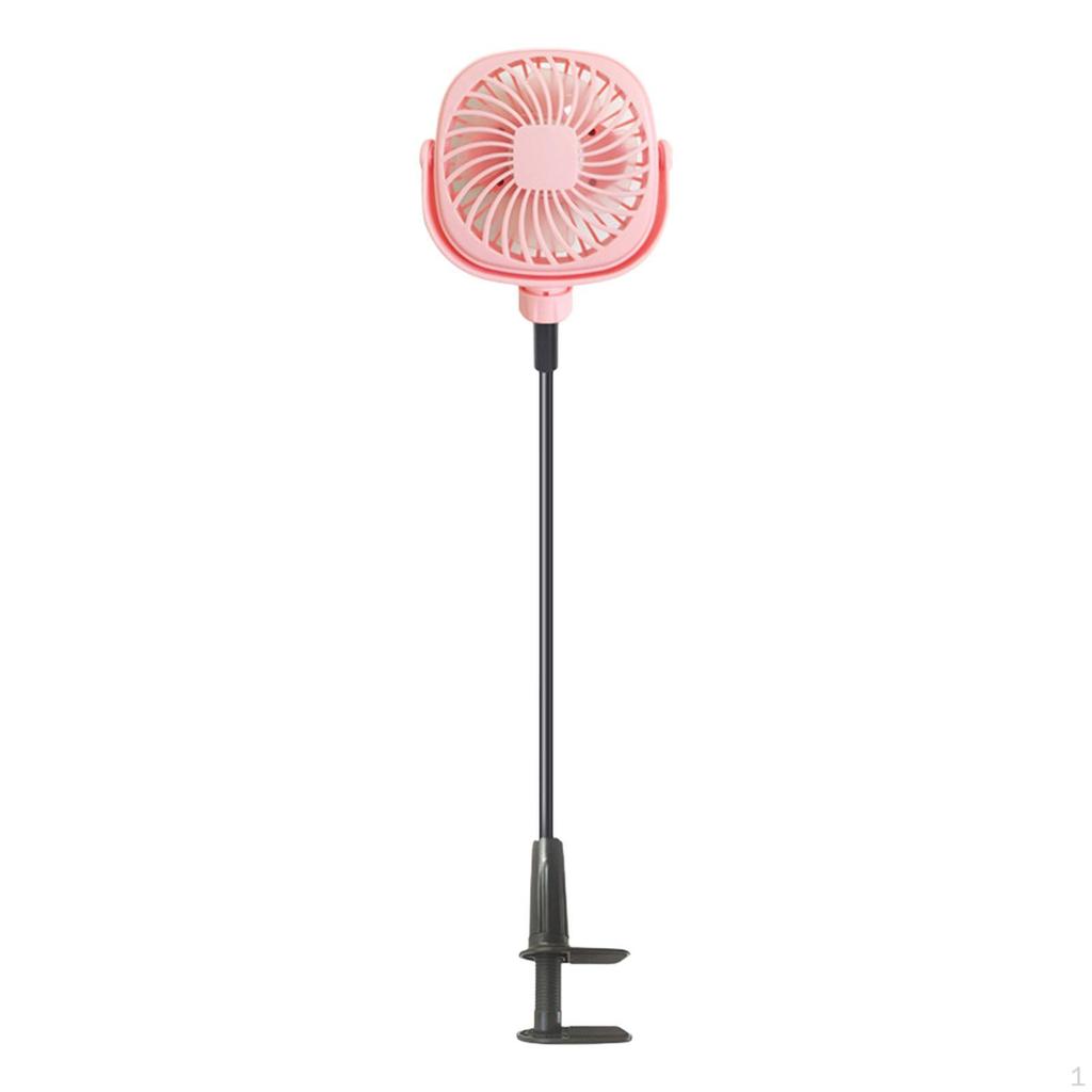 Clip On Fan Personal Quiet Portable Cooling Rechargeable USB Mini 3 Speeds for Car