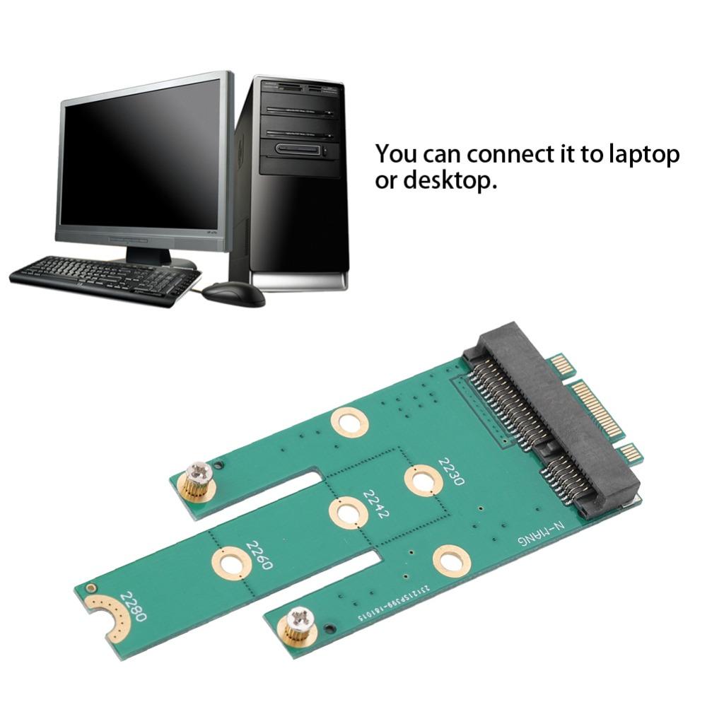 MSATA Interface MSATA To NGFF Adapter Plug and Play Mini PCIe to M.2 Adapter  Data Transfer