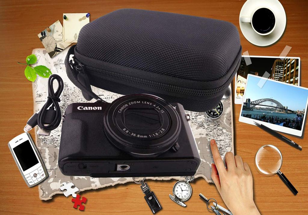 Storage Case for Canon PowerShot G7X SX620HS SX720HS SX730HS SX740HS G9 X Digital Cameras WERJIA / / / / / - .JP (Black)