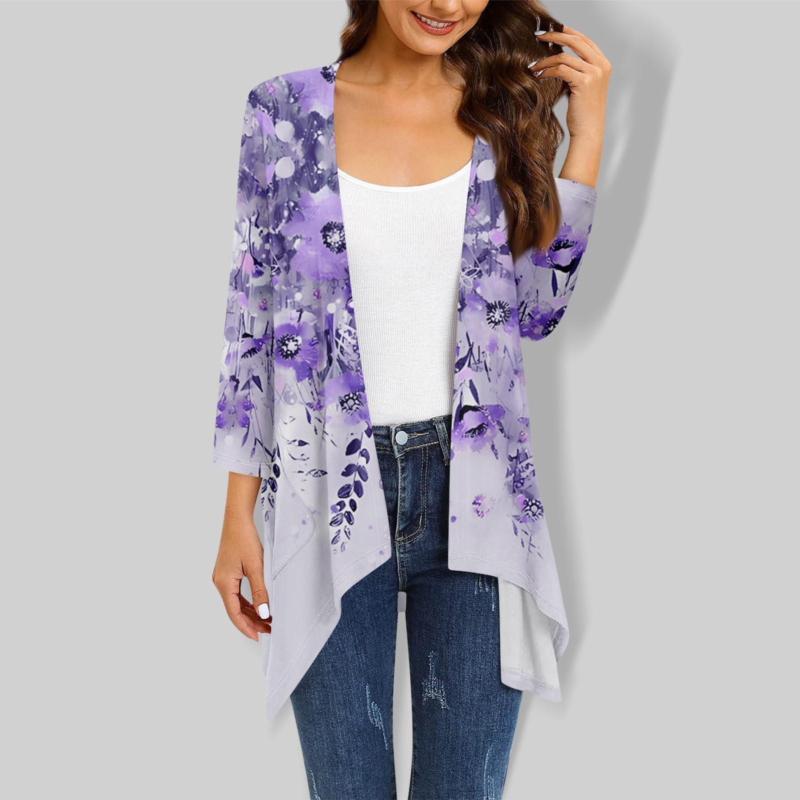 Женский кардиган с рукавом 3/4 и принтом — фото 6