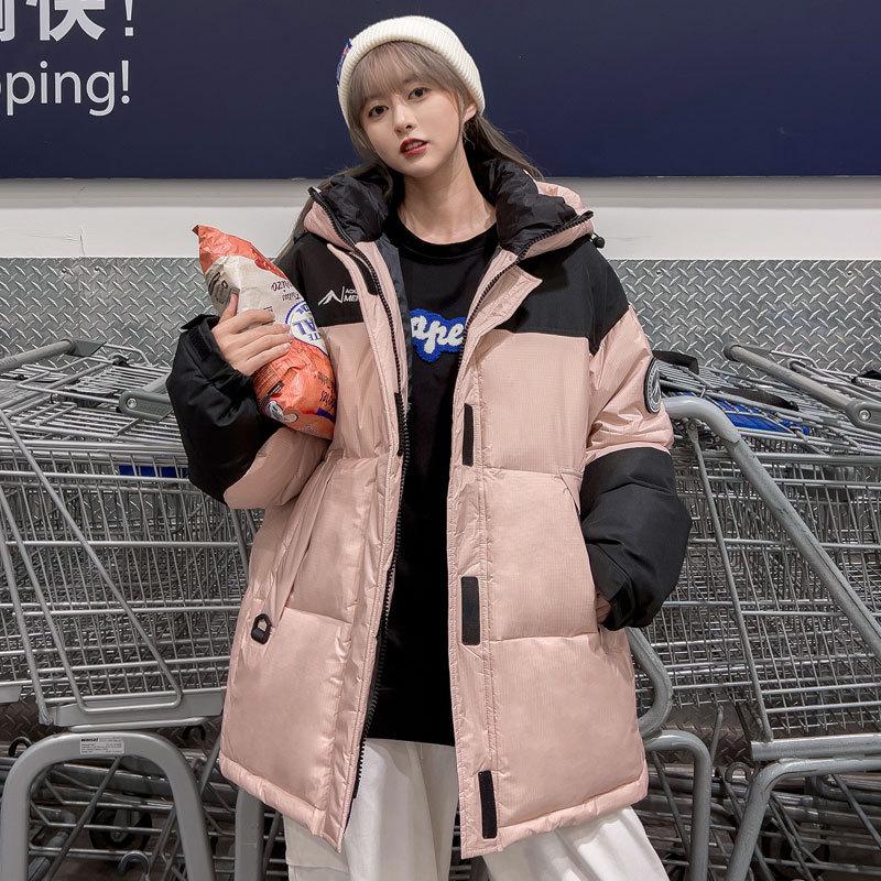 

Новые парные пуховики для мужчин и женщин зимой, контрастные цвета, свободные утолщенные теплые спортивные куртки, модные 3XL