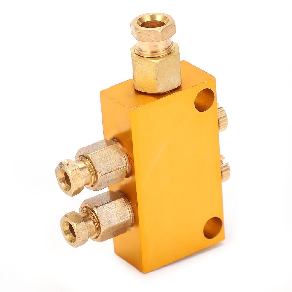 6Mm Inlet Oil Distributor Brass Material Divider Valve Piston Distributor  Industrial Machinery