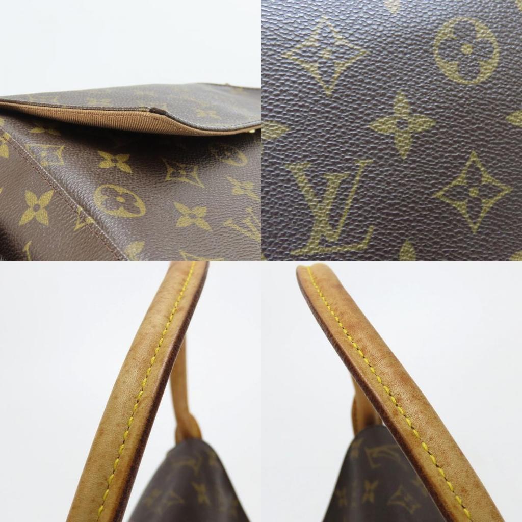Used LOUIS VUITTON Shoulder Bag Mini Looping M51147 Monogram/Nume Leather Brown