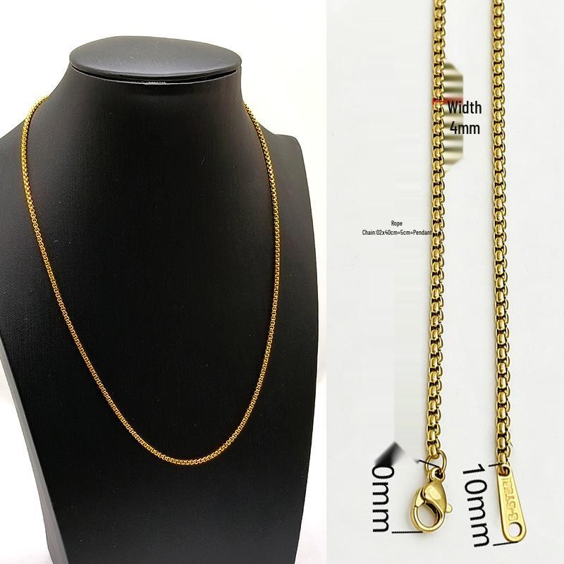 Gold-Plated Stainless Steel Cross Necklace – Women's Colorfast DIY Jewelry Chain, Fade-Resistant Accessories.