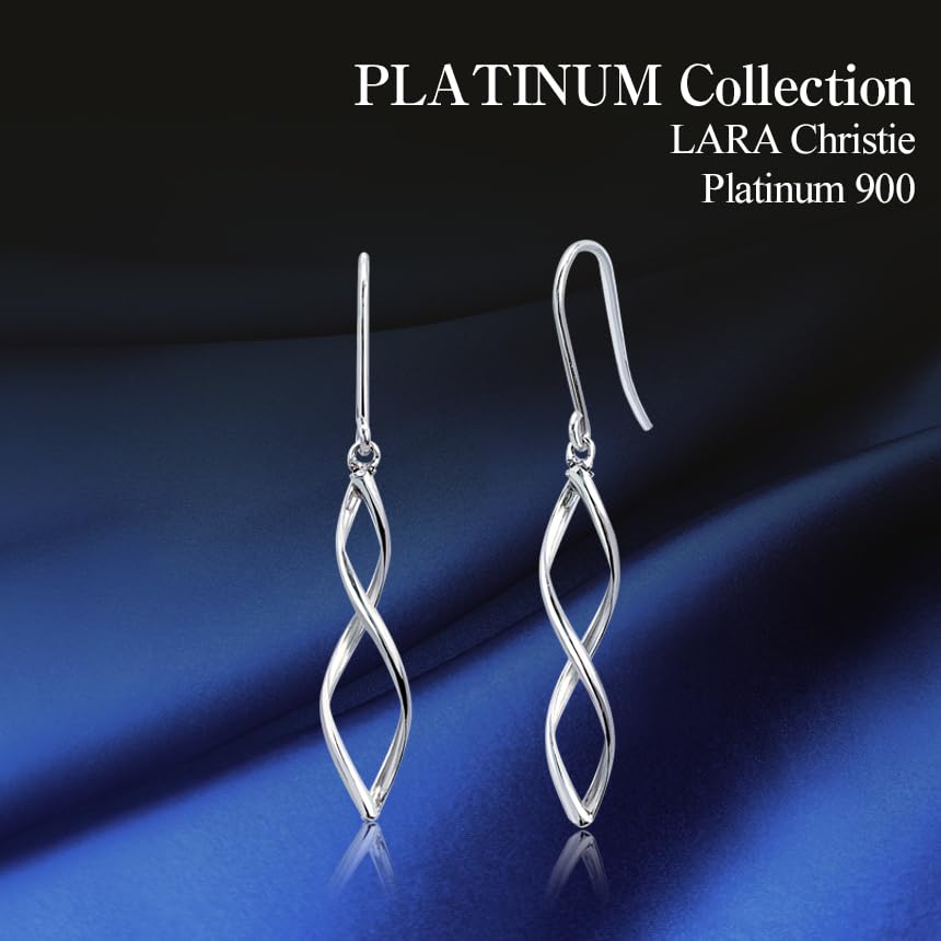 Earrings Wave Design Platinum PT900 [Lara Christie] Women's Le102-0009-pt