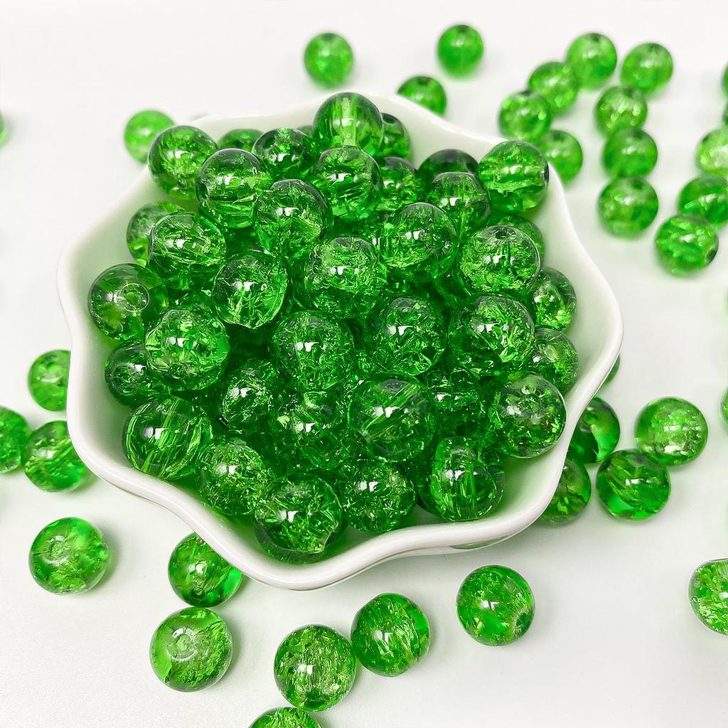 Koraliki z kryształowego szkła z glazurą crackle ice do samodzielnego tworzenia bransoletek i projektów przekładek